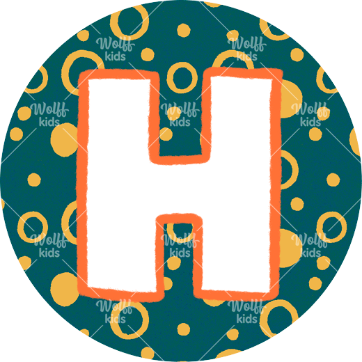 Einzelner Magnet: H blau, 4cm